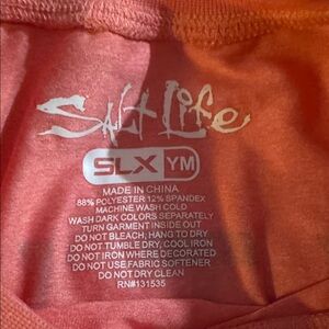 Salt Life SLX Youth Shirt in Bright Orange